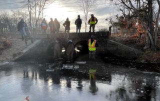 Grasso Tech Bioscience students assessing waterways